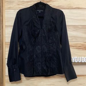 Antonio Melani Lace Tuxedo Blouse